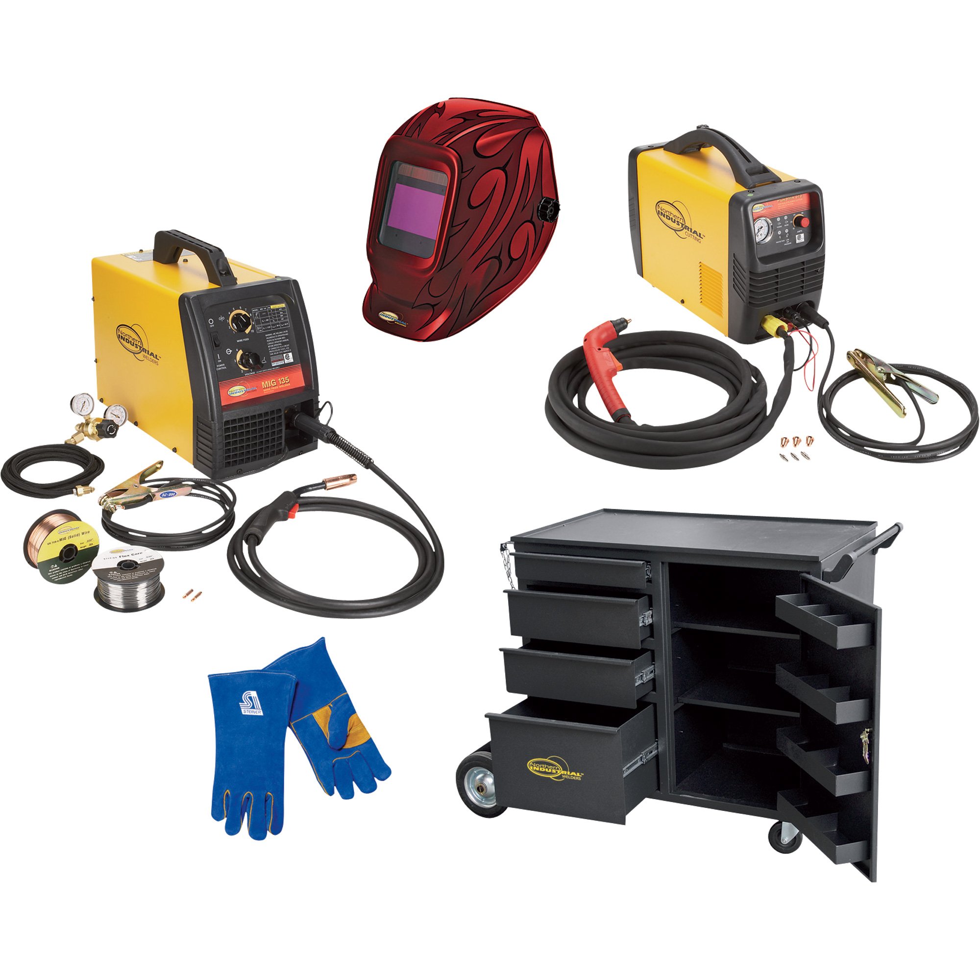 Complete 135 Amp MIG Welding and Plasma Cutting Package  — A Northern Industrial Welders Exclusive